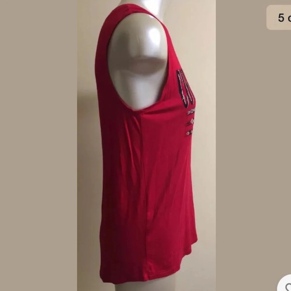 Rebellious One Country Flag Red Sleeveless Tank Shirt - Picture 4 of 5